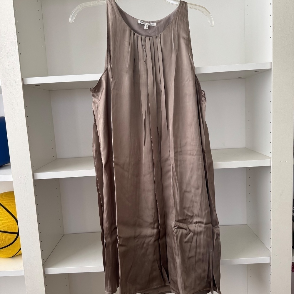 REBECCA MINKOFF Green Henderson Pleated Silk Mini Dress - Picture 5 of 8